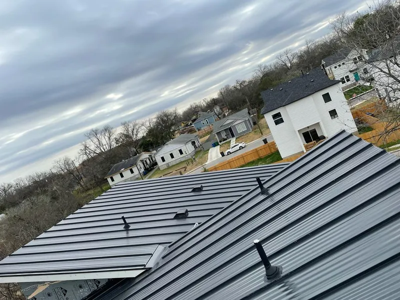Standing seam metal roof panels with vents for Skylight Repair in Mount Hood Villages